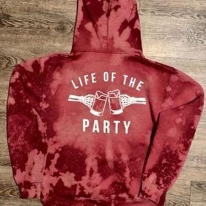 Acid Washed Tie Dye Life of the Party Hoodie